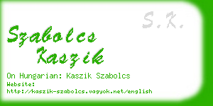 szabolcs kaszik business card